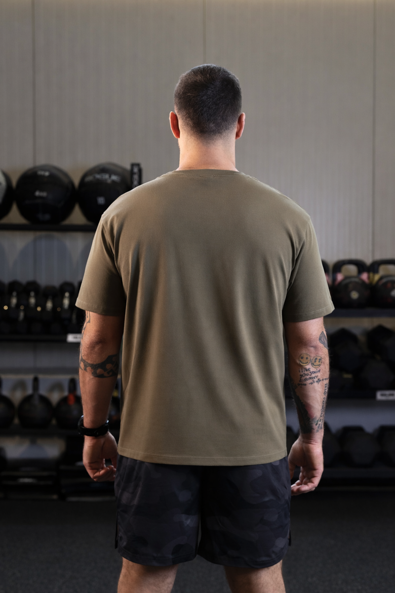 Oversized Drop Shoulder Tee - Green