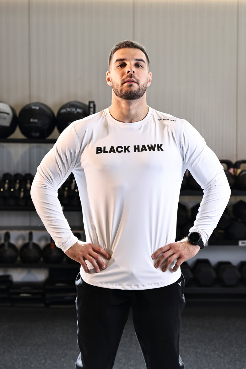 Long Sleeve Performance Tee - White