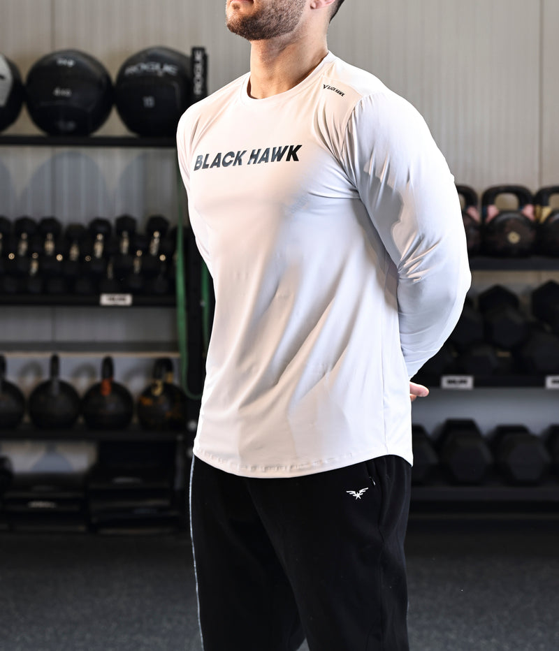 Long Sleeve Performance Tee - White
