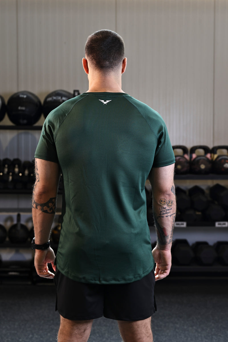 Raglan Sleeve Basic Tee - Green