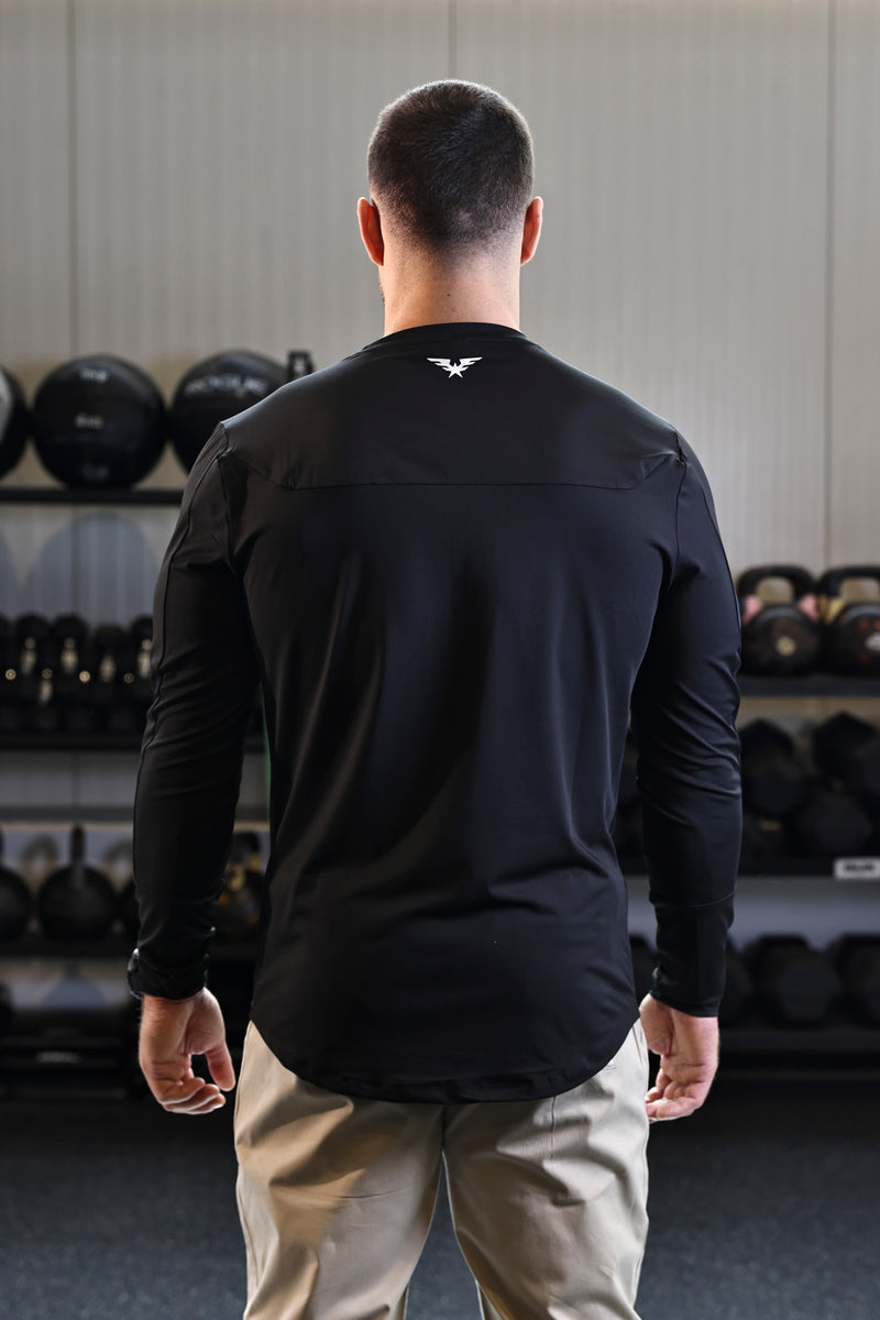 Long Sleeve Performance Tee - Black