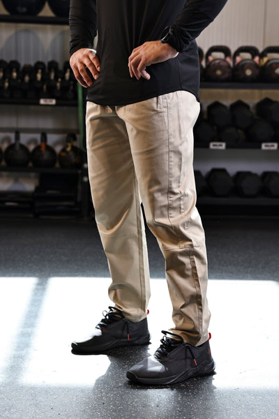 Relaxed Straight Leg Joggers - Khaki