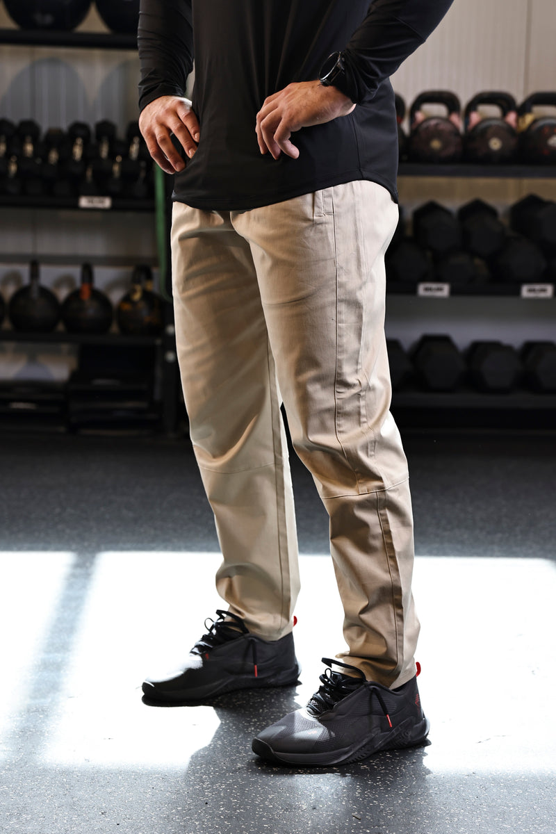 Relaxed Straight Leg Joggers - Khaki