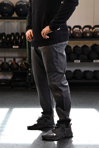 Relaxed Straight Leg Joggers - Dark Gray