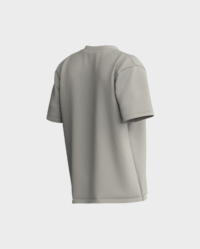 Oversized Drop Shoulder Tee - Beige