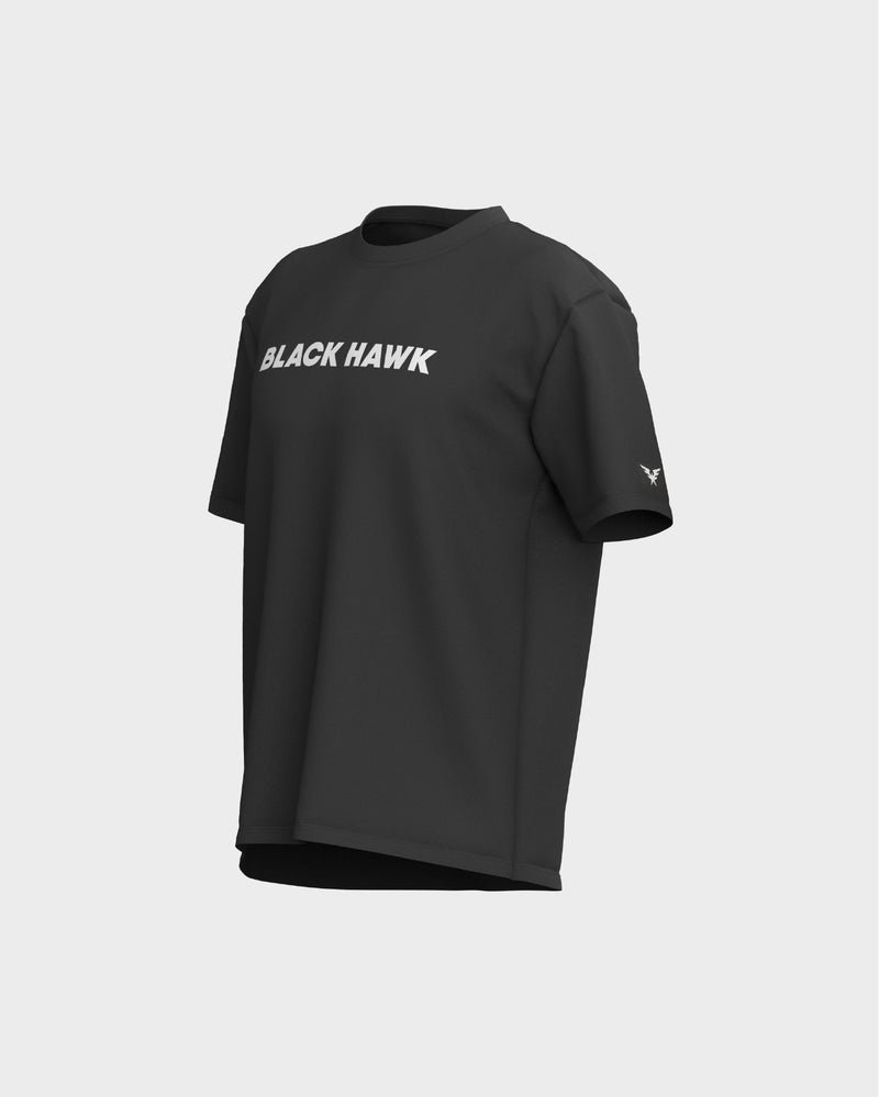 Oversized Drop Shoulder Tee - Black