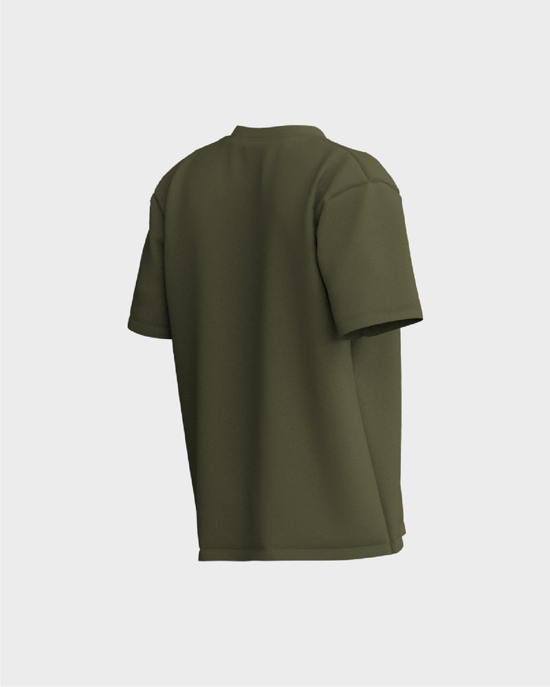 Oversized Drop Shoulder Tee - Green
