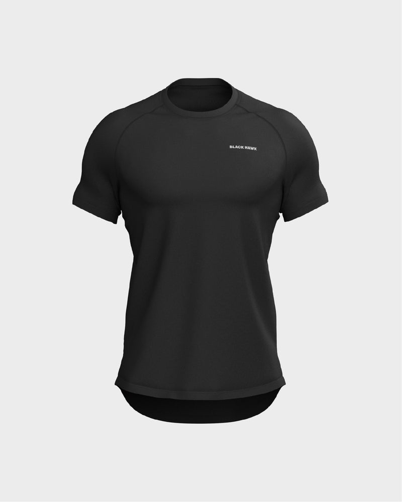 Raglan Sleeve Basic Tee - Black