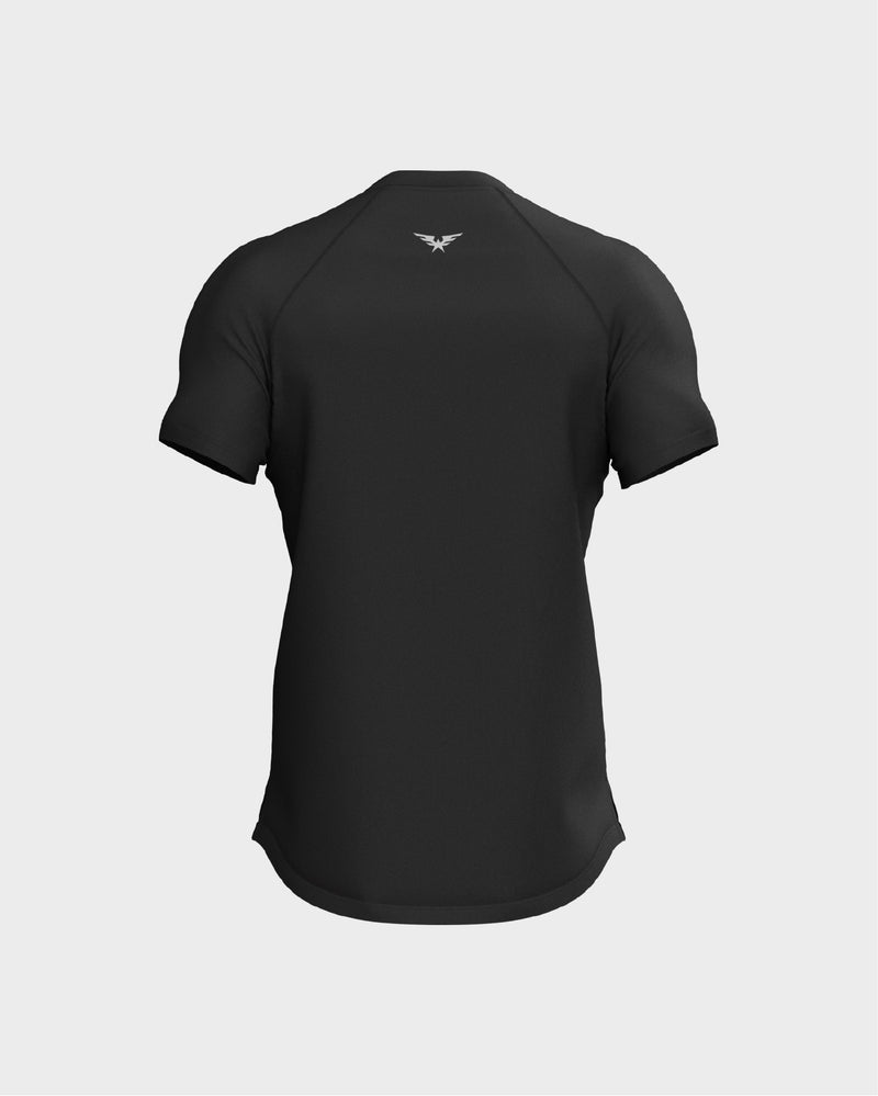 Raglan Sleeve Basic Tee - Black