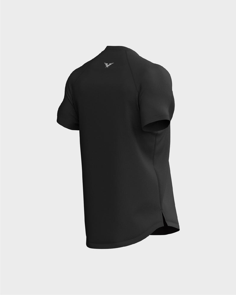 Raglan Sleeve Basic Tee - Black
