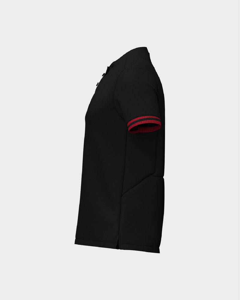 Short Sleeve Henley Tshirt - Black