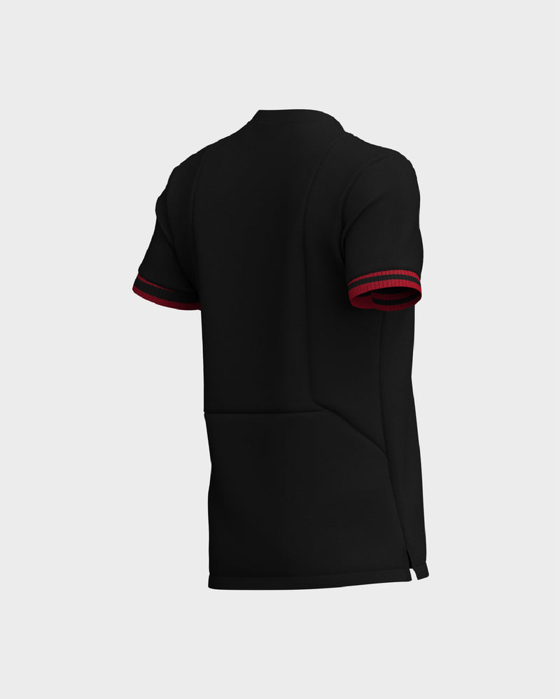Short Sleeve Henley Tshirt - Black